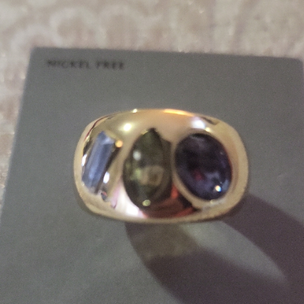 Nordstrom Gold Ring with Multicolored Stones - Picture 4 of 6
